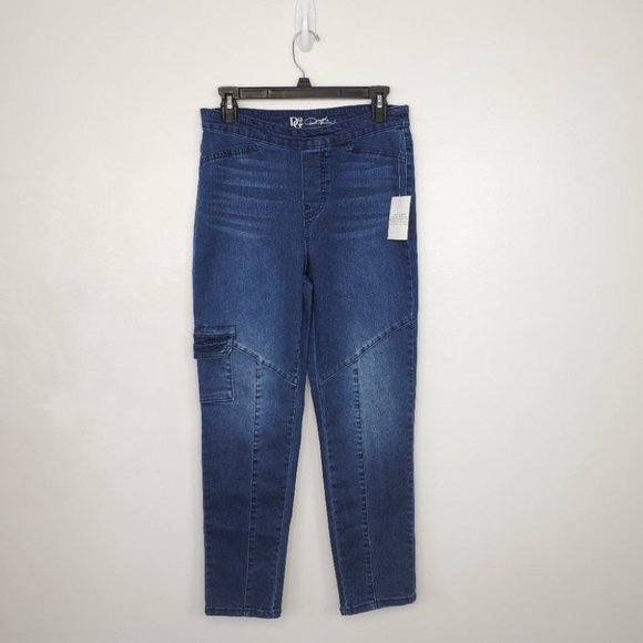 DG Diane Gilman Cargo Medium Wash Cargo Pull-on Jeggings NEW NWT Size S - Picture 1 of 13
